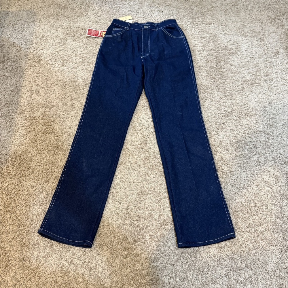 Vintage Lee Riders Jeans Womens 14 Blue Straight Leg Made USA Extra Stretch 80s